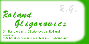 roland gligorovics business card